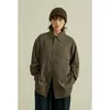 Camisa a Cuadros Minimalista para Hombres y Mujeres, Unisex, Estilo Old Money, Holgada, Retro, Casual, Versátil, Manga Larga, Cuello, Chaqueta Camisa