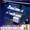Suporte de Exibição Transparente de Acrílico para Celular Trapezoidal Estendido Multi-Camada Porta-Carteira Máscara Display de Balcão para Desktop