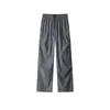 Fondo Blanco Plano Tridimensional Estilo Americano Plisado Paracaidista Cargo Hombres Delgado Casual Seda de Hielo Secado Rápido Pierna Ancha Pantalones Kz045P35