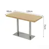Conjunto de Mesa y Sillas Estilo Tronco para Tienda de Té con Leche Banco Largo de Pared para Tienda de Postres Sofá tipo Cabina de Pared para Cafetería Uso Comercial