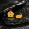 Plata S925 Chapada en Oro Incrustada con Corindón Pequeños Accesorios Piezas para Joyería DIY Pulsera Collar Accesorios Versátiles