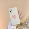 Funda para teléfono Apple 15Pro de 14 colores sólidos con diseño tridimensional de amor, 11 para iPhone 12, suave, 8 Plus, 16 Max