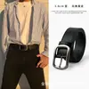 Nova Cinto de Couro Masculino, Estilo Hong Kong, Moderno, Simples, Adequado para Estudantes e Jovens, Versátil, Casual, Único, Cinto Largo Ys