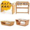 Soporte de Bambú para Comedero de Perro con Tazón de Acero Inoxidable Personalizable con Varios Modelos Fabricante Personalizado de Fábrica