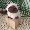 Decoración de madera de tilo tallada a mano, gatito, objeto de escritorio, regalo de cumpleaños para compañeros de clase, accesorios para el hogar, fábrica al por mayor