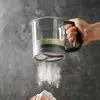 Tamiz de Harina de Mano Semi-Automático Colador Filtro Doméstico Gadget de Cocina Tamiz para Harina y Azúcar en Polvo