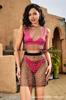 2023 Exportação Feminina Sexy Sexy Transparente Espuma Praia Malha Curta Conjunto de Duas Peças Colete Saia