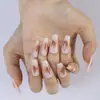 Uñas Portátiles Estampadas Más Vendidas Xiaohongshu Douyin Tendencia Pegatinas para Uñas Uñas Postizas 24 Piezas Uñas Portátiles Otoño e Invierno Venta al por Mayor