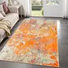 Tapete estilo cachemira imitação estilo pintura a óleo Sala de estar antiderrapante resistente à sujeira resistente ao desgaste Manta de sofá estilo respingo de tinta Quarto fácil de limpar Tapete de cabeceira