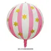 Cross-Border New Model 22-Inch 4D Star Stripe Aluminum Foil Balloon Theme Holiday Birthday Party Decoration Balloon