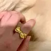 Anillo con Lazo Versión Coreana para Mujer, Diseño Dulce y Único de Nicho, Ajustable para el Dedo Índice, Disponible en Oro y Plata