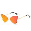 Gafas de sol transfronterizas sin marco, con borde cortado, modernas, con degradado de mariposa, populares en Internet, del mismo estilo, para fiestas.