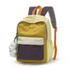 Mochila Infantil Color Block Cor Macaron, Bolsa Escolar Bebê Jardim de Infância Casual e Leve, Mochila de Viagem Estudantil de Grande Capacidade