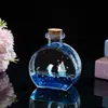 Botella de Perfume Octagonal de Velero Mediterráneo Gota de Aceite Luminosa Decoración de Escritorio para el Hogar Adorno de Reloj de Arena Juguete para Aliviar el Estrés de Oficina