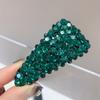 Pinza para el pelo de triángulo de lujo ligero con diamantes completos Corea Dongdaemun Diamante Checo Moda Personalidad Versátil Celebridad de Internet Cabeza Trasera BB Pelo