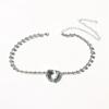 Collar de cadena de clavícula creativo exagerado de moda de venta caliente transfronteriza, collar con colgante de amor de diamantes lleno de lujo europeo y americano, joyería
