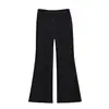 Pantalones Deportivos Casuales de Estilo Americano con Pierna Acampanada y Forro de Felpa 2025 Nuevos de Cintura Alta Adelgazantes que Alargan las Piernas Pantalones de Yoga Pantalones Deportivos Acampanados