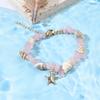 Moda Nuevo Verano Fresco Estrella de Mar Concha Cuentas Azules Collar de Cuentas de Arroz Versátil Accesorios de Playa para Mujer Venta al por Mayor