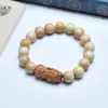 Pulseira de Madeira de Buxo 1,0cm Círculo Único Acessório DIY Madeira Macia Corda para Dedo Joia Contas de Oração para Manuseio e Meditação
