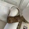 Bolsa Transversal de Ombro Único Moda Ins Estilo Coreano Versátil para Mulheres Design de Nicho Cor Sólida Bolsa Meia-Lua Textura Mochila Casual