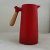 Termo Grande de Estilo Nórdico, Simple, con Asa de Madera Creativa, Termo de Vacío, Tipo Prensa, Tetera de Oficina