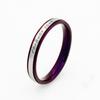 Anel Masculino Oviello Charmoso Roxo Aço Estilo Coreano, Anéis de Casal Amor Eterno, Estilo Fashion para o Dia a Dia, Modelo Feminino Único