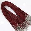 Venta caliente transfronteriza de 1,5-2 mm, collar de cera de Corea del Sur con hebilla de langosta, cuerda de cuero negro, accesorios de joyería hechos a mano.