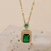 Brincos Retro de Pedra Esmeralda Femininos Moda Nacional Versátil Elegante Geométrico Zircônia Joias Tom Vibrante Rápido na Mão Suprimento para Live