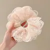 Goma para el pelo dulce floral estilo bosque para mujer, coleta suave y de alta gama estilo coreano, cuerda grande para el pelo, accesorio para el pelo de Ins, accesorio para la cabeza