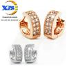 Moda Sul-Coreana Argola de Orelha com Diamantes de Duas Fileiras em Formato de V e Coração Brincos Elegantes Versáteis Joias de Orelha Argola de Orelha