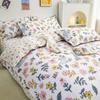 Juego de Cuatro Piezas Estampado de Algodón con Aloe Vera Transfronterizo para Uso en Casa y Dormitorio, Juego de Tres Piezas de Sábanas, Funda de Edredón, Fabricante de Ropa de Cama al por Mayor