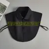 Gola Falsa Feminina Camisa Transfronteiriça Versátil Gola de Camisa Poliéster Algodão Gola Alta Decorativa Gola Pontuda Acessórios de Gola Falsa