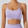 Chaleco de Yoga Verano Europeo y Americano de Secado Rápido Sujetador Deportivo Fitness Espalda Hermosa Ropa Interior Deportiva Sexy Ropa Interior Sin Costuras para Mujer