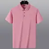 Polo de manga corta con solapa para hombre, camiseta de verano de moda, versión coreana, tendencia entallada, nueva camiseta combinable 2025