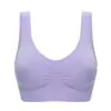 Ropa interior deportiva cruzada sin relleno para tallas grandes para mujer, Chaleco de una sola capa estilo chaleco, Sujetador de confort para dormir sin aro