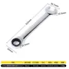 Llave de carraca ajustable, de doble cabeza, bidireccional, liberación rápida, de doble propósito, Torx y de boca abierta, liberación rápida, ahorradora de mano de obra, multifuncional