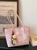 Bolsa Tote Grande de Gran Capacidad para Mujer Estilo Fresco 2026 Nueva Simple Cuadros Versátil para Viajar al Trabajo Hombro Axila Transversal