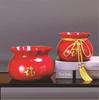 Cesta de Flores Balde Saco da Sorte de Ano Novo Vermelho Chinês Cornucópia Vaso de Cevada Dourada Ornamentos de Flores Reais
