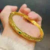 El Niño Demonio de Nezha Viene al Mundo Pulsera Anillo Gan Kun para Hombres y Mujeres Mismo Estilo Pareja Chapado en Oro Pulsera Guofeng Decoración Vintage