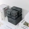 Caixa Organizadora de Mesa para Miudezas Caixa Organizadora à Prova de Luz Caixa de Armazenamento Multifuncional Caixa Quadrada Transparente Preta à Prova de Poeira com Tampa