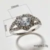 Anillo de Moda Nuevo Transfronterizo con Forma de Corazón, Anillo para Mujer con Forma de Corazón, Joyería de Mano Simple Incrustada con Diamantes, Estilo de Pareja, Circón para Viajeros
