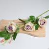 Rosa de simulación, 3 pequeñas rosas de franela, paquete para San Valentín, boda, decoración del hogar, flores falsas de simulación, transfronterizas