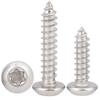 Tornillo autorroscante de cabeza redonda con ranura ciruela de acero inoxidable 201, tornillo autorroscante de cabeza plana con ranura ciruela interior M2/M3/M4/M5/M6