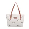 Bolso de lona de mezclilla nuevo y elegante para mujer, con un lindo diseño de lazo, versátil y fácil de combinar con cualquier atuendo, con gran capacidad y correa de hombro casual
