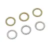 Anel de Conexão Fechado de Liga de Metal Retrô 8mm Prata Antiga Ouro Antigo Círculo de Prata do Tibete Argola de Pulo Acessórios para Montagem de Joias DIY