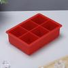 Bandeja de Hielo de Silicona de Grado Alimenticio con Seis Moldes Cuadrados para Cubitos de Hielo, con Tapa, Molde para Hielo para Whisky, Bandeja para Cubitos de Hielo Anti-Olor