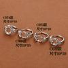 Anillo portaanillos chapado en oro cobre para mujer incrustado con ámbar de cera de abeja esmeralda jade anillo de apertura móvil para mujer portaanillos portavasos vacío DIY
