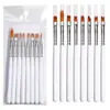Vendas diretas da fábrica: Conjunto de 8 canetas para nail art, incluindo canetas em formato de pétala, canetas serrilhadas para nail art e pincéis de nail art em gradiente de camada dupla