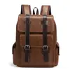 Mochila Transfronteriza de Gran Capacidad de Piel Sintética Suave, Bolso Casual de Negocios para Computadora, Mochila para Estudiantes, Mochila de Viaje