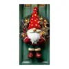 Tema de Gnomo Navideño Cortina de Puerta Navideña Decoración Cortina de Puerta Fiesta Familiar Cubierta de Puerta Fiesta Navideña Tela Colgante de Fondo